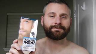 How To Dye Your Beard  Using Just For Men Mustache amp Beard [upl. by Ailedamla]