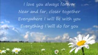 Donna Lewis  I Love You Always Forever Lyrics [upl. by Ahsiemal]