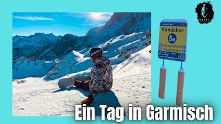 Ein Tag in Garmisch Mit dem Snowboard auf der Kandahar [upl. by Ardnoel]