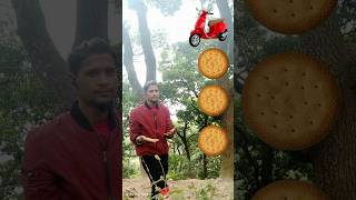 Marie Biscuits to Scooter rickshaw toto amp tractor  vfx magical videotrending youtubeshortsyt 😂 [upl. by Ellevehs198]