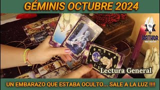 GÉMINIS OCTUBRE 2024  UN EMBARAZO SECRETO SALE A LA LUZ  HATHOR TAROT Y OCULTISMO [upl. by Martinson]