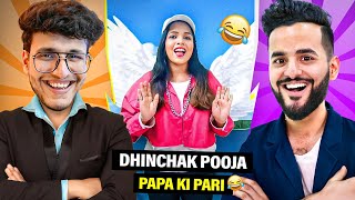 Try Not To Laugh vs My Brother Dhinchak Pooja Papa ki Pari Edition [upl. by Jourdain131]