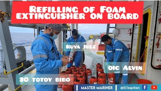 How to Refill Foam Extinguisher on board [upl. by Delphine902]