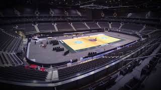 Zalgirio Arena transformation from ice hockey to basketball [upl. by Ingold]