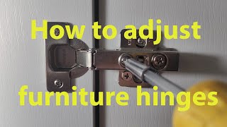 How to adjust furniture hinges [upl. by Oiceladni]