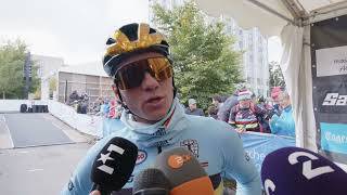 Remco Evenepoel  Interview at the start  World Championships Road Race Zürich 2024 [upl. by Tracay361]