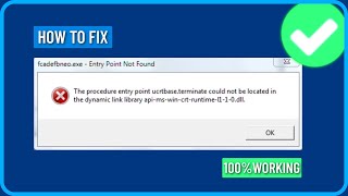 How to Fix Dynamic Link Library apimswincrtruntimel110dll Error in Windows 111087 [upl. by Diandre]