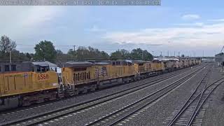 Twenty Union Pacific engines pass Kearney NE [upl. by Nanreik332]