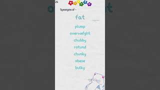 Synonyms of FAT arcbrainsparks englishvocabulary learnnewwords dailyvocabulary [upl. by Nordin]