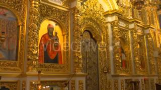 Men Are Standing in KievPechersk Lavra Interior Decoration Saint Barsanuphius and John the [upl. by Nibbs]