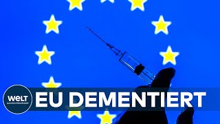 EU dementiert Vertragsende für AstraZeneca und Johnson amp Johnson [upl. by Mehs]