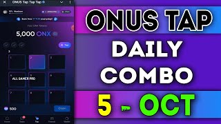 Onus Tap Tap Tap Daily Code 5 October 2024  Today Onus Daily Code  AGP onusdailycode [upl. by Mab]