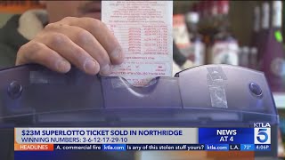 23 million Superlotto ticket sold in Northridge [upl. by Theis292]