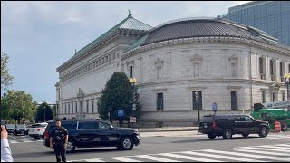 President Bidens Motorcade leaving the White House [upl. by Annahvas]