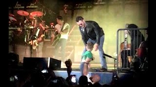 Eric Church Pulls His Biggest Little Fan Up on Stage [upl. by Bohner]