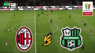 AC MILAN vs SASSUOLO  COPPA ITALIA 20242025  FOOTBALL LIFE 2025 [upl. by Pegasus]