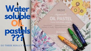 Water Soluble OIL Pastels reviewfirst impression  Trying for the first time mixedmedia art [upl. by Fenner]