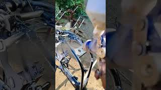 Splendor bike chassis painting process 😍😍😍 automobile splendormodified bike splendor bikelover [upl. by Aztinaj]