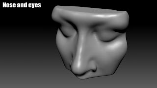 How to sculpt a nose with eyes [upl. by Deuno]