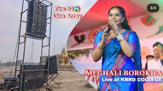 MEGHALI BOROKHA  LIVE AT KBRD COLLEGE FRESHMAN SOCIAL  SOUND CHECK WITH LINE ARRAY 😱 [upl. by Ilyah]