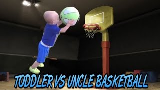 Toddler vs Uncle Basketball [upl. by Aidekal486]