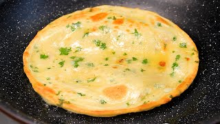 Boiling water with flour No oven No yeast Super simple and delicious pan flatbread [upl. by Ameg]