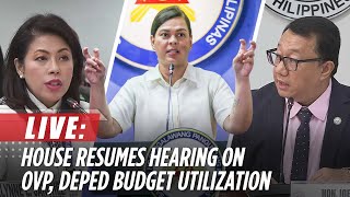 LIVE House resumes hearing on OVP DepEd budget utilization  November 25 [upl. by Enirtak]