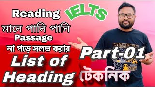 Top 4 IELTS List of Heading TricksPart01Boost Your Score Now [upl. by Yruam]