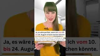 Urlaubsantrag einreichen ✈️ learngerman deutschlernen deutschkurs deutsch germancourse [upl. by Alasteir]