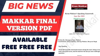 MAKKAR FINAL VERSION SEPTEMBER TO DECEMBER PDF 2023  MAKKAR SEP TO DEC FINAL VERSION NEW PDF [upl. by Suki]