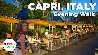 Capri Italy Evening Walk 2023  4K60fps with Captions [upl. by Furr]