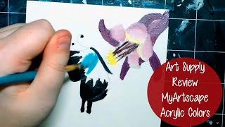 ART SUPPLY REVIEW MyArtscape Acrylics [upl. by Andrej]