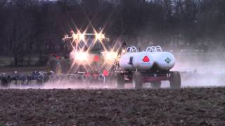 2016 Field Work John Deere 9620R Working at Night [upl. by Yellehs]