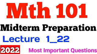 Mth101 Midterm Preparation 2022  Mth101 Midterm Important Mcqs Mth101 Midterm Past Papers [upl. by Simmonds763]