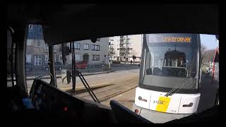 Een tram rijdt vanuit de Brabotunnel naar de halte Halewijn en verder tot de halte Sporthal 2016 [upl. by Tedmund]