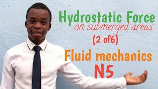 Hydrostatic force on submerged areas 2 of6 Fluid mechanics N5 [upl. by Ecneralc508]