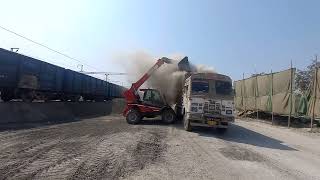 Manitou Telehandler for Clinker Loading [upl. by Laekcim]