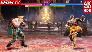 Guile vs Dhalsim Hardest AI  Street Fighter 6  4K 60FPS HDR [upl. by Ahcsat]