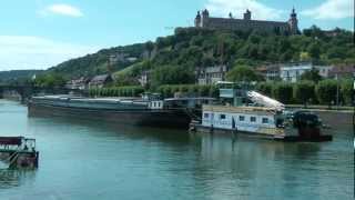 Binnenschiff Mainschleuse Würzburg  Leichter Falcon mit MS Joson [upl. by Ciro]