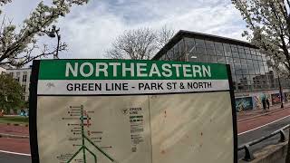 📚😲Green Line T MBTA🚆🟩NORTHEASTERN🟩🚉💥tour map where how to BOSTON Public Transportation🚶🏻🚶🏽‍♀️☄️ [upl. by Adranoel]