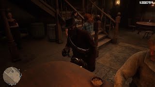 Red Dead Redemption 2 JOHN HAVING A BEER TURNS INTO 3 STRANGERS JUMPING HIM [upl. by Yessac]