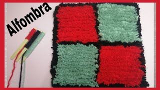 TAPETE ALFOMBRA para decorar tu cuarto hecho con LANA [upl. by Eekram]