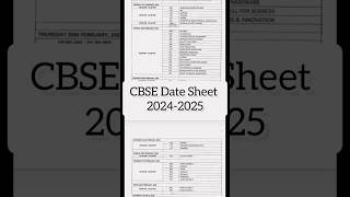 CBSE 1012 DATE SHEET 20242025shorts viralvideo viralshort cbse [upl. by Salbu]