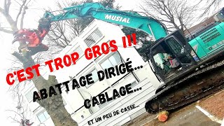 chantier dabattage compliqué kobelco sk 180 [upl. by Hsital]