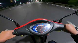 MOTO HONDA BIZ 125 AUTOPISTA 25 DE MAYO VIAJE NOCTURNO [upl. by Oicanata]