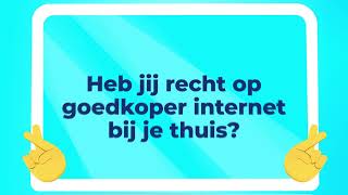 Sociaal internetaanbod gunstig tarief voor vast internet [upl. by Novehs]