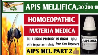 APIS MELLIFICA HOMEOPATHIC MEDICINE Apis Mellifica Q 30 200 1M uses in hindi kent repertory rubric [upl. by Ecirtap]