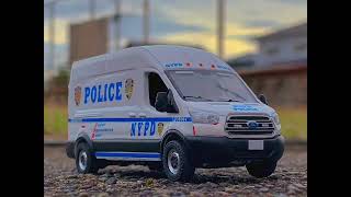 GreenLights 596 models 164 Police Vans Ford Transit  Chevrolet Express [upl. by Ecirpac]