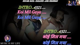 Koi Mil GayaKuchh Kuchh Hota Hai Karaoke With Scrolling Lyrics Eng amp हिंदी [upl. by Oal245]