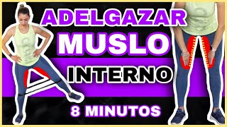 ADELGAZAR MUSLO INTERNO  EJERCICIOS PARA LA ENTREPIERNA 8 Minutos  NatyGlossGym [upl. by Leland]